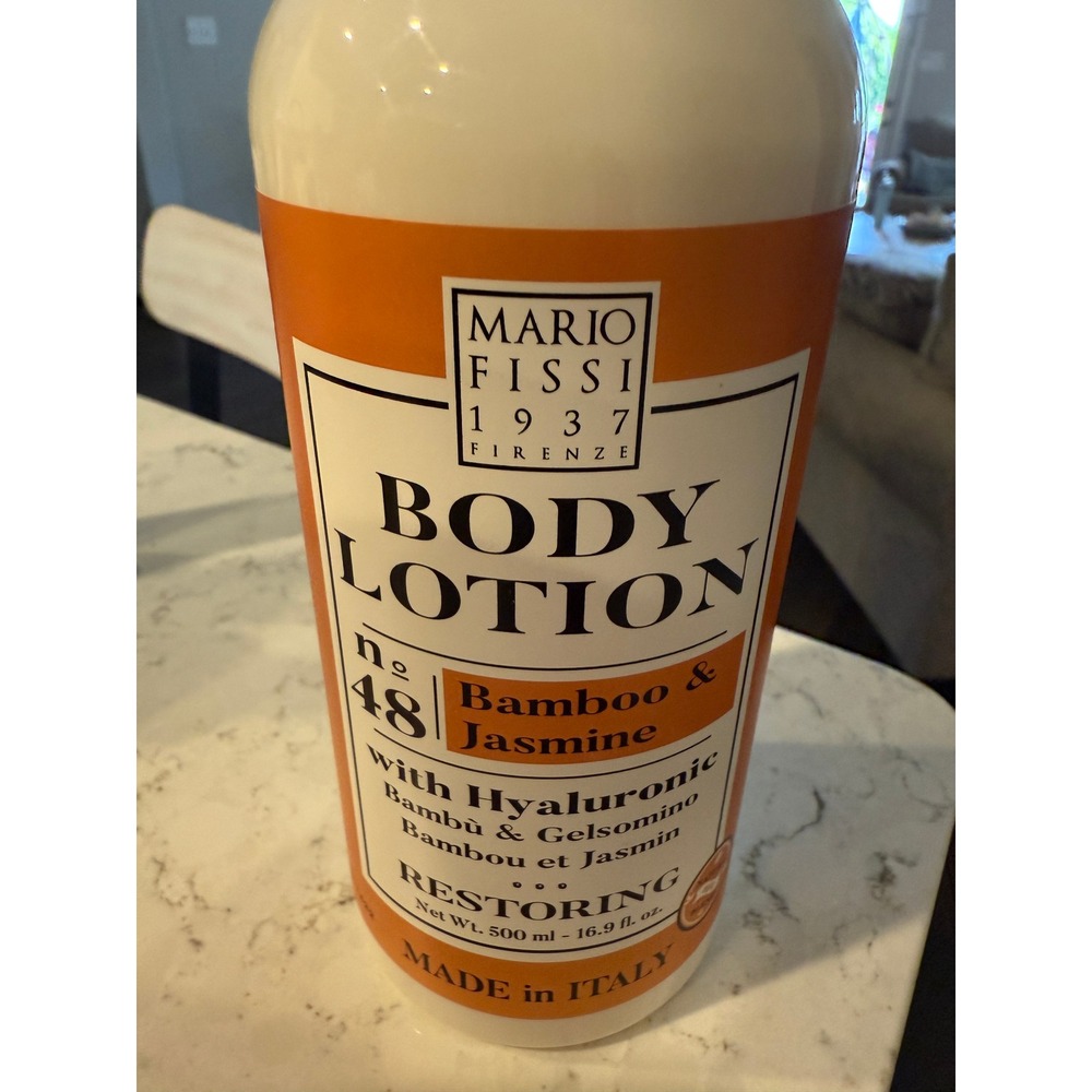 mario fissi‎ body lotion with Hyaluronic bamboo jasmine Restoring 16.9 oz